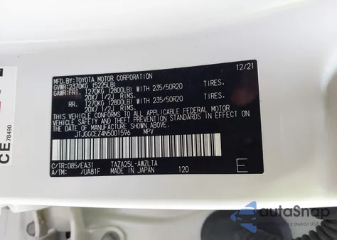 2022 Lexus Nx 350 Premium z USA, uszkodzony, nr VIN JTJGGCEZ4N5001596